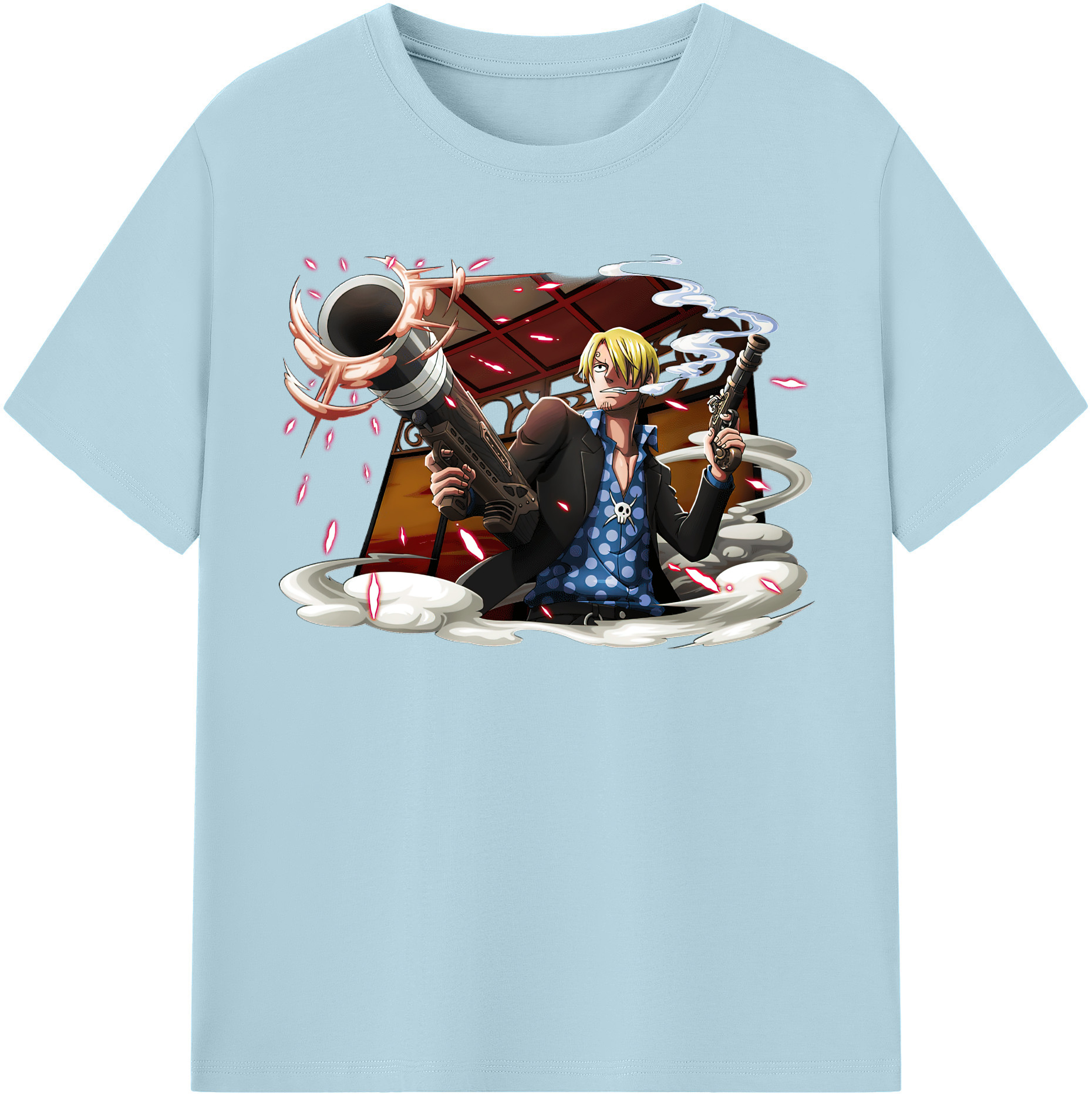 ワンピース サンジ ONE PIECE Sanji 綿100％半袖Tシャツ（フロントプリント）